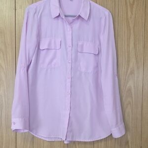 Torrid Top Plus Size Top Button Down Shirt Women 0X White Long Sleeve Top Taylor